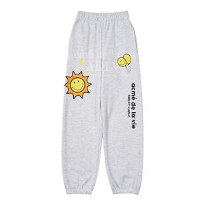 Acme de la vie | Trendy Casual Straight Leg Pants Womens High Street Loose Sports Pants Match All Cotton 100% Long Pants Autumn Fashion