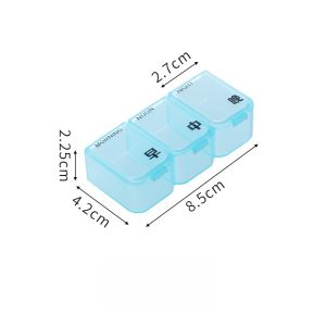 Portable Mini 3-Compartment Medicine Box Large Capacity Daily Dose Elderly Pill Organizer Cute Morning Noon Night