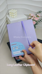 Long Clipboard with Magnetic Clip 360° Foldable Clipboard Paper Organizers Waterproof Leather