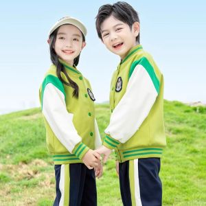 Pure Cotton Sportswear Set for Kindergarten And Primary School Students Spring Autumn Style Childrens College Wind Clothing
