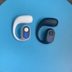 MAYSSHOP OWS Single-Ear Hook-On Wireless Sports Bluetooth Headphones | LED Display and Button Controls T19