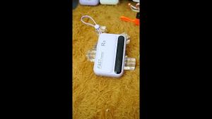 Fast Charging with Built-in CABLE RII R08 New 20000mah Portable Power bank with 4 Cables for USB iPhone Type and Micro Cable