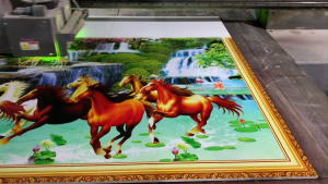 Tranh gạch 3D họa tiết 8 chú ngựa
