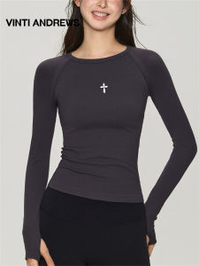Women Yoga Pilates Tight Slimming Spring Workout Tshirt