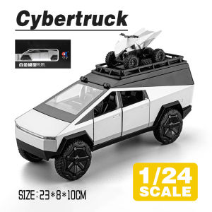 LEO 1:24 Tesla Cybertruck Pickup Touring RV Metal Diecast Alloy Toy Car Model Trucks For Kids Toys Vehicles Hobbies Collectio