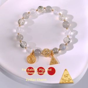 LINGJISHENGHUOGUAN | Zodiac Crystal Bracelet Female Style