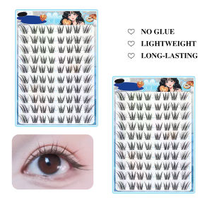 80Clusters Self-Adhesive Lash Extensions 10-13mm Featherlight Individual Clusters Naturally Heat-Bonded False Eyelashes