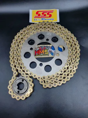 Gir Set SSS 415 Cbr Cb 150 R Megapro New Verza Sonic CB 150 R Led Sonic 150 Rantai 415 Gir 4 lubang