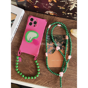 เคสโทรศัพท์มือถือรูปเห็ดน่ารักพร้อมสายรัดข้อมือสำหรับ Apple 13X Xiaomi 14 Huawei Mate60 pro Honor Magic6 ป้องกันการตกหล่น