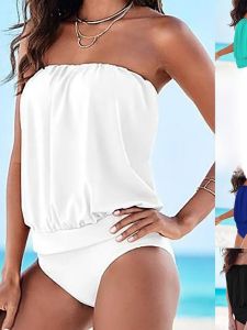 plus Size Bikini Womens Swimwear Top Elegant plus Size Female Swimsuit Polyester Casual Sportswear Summer Collection