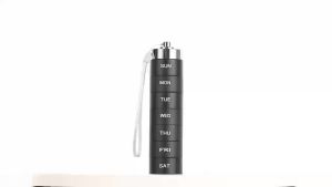 Metal Pill Organizer Weekly Waterproof Travel Pill Box Portable Travel Bottle 7 Day Pill Case to Hold Vitamins Supplements