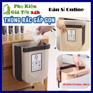 Thùng Rác Gấp Gọn Mini Kích Thước 13.5 x 16.5cm Làm Bằng Nhựa Cứng Dùng Để Treo Tủ Bếp Sau Ghế Ô Tô Thiết Kế Gọn Nhẹ Tiện Dụng - Thùng Rác Thông Minh Gấp Gọn Mini Gắn Cánh Tủ Bếp Cao Cấp