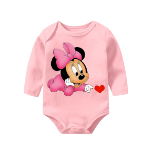Disney | Soft Cotton Newborn Baby Romper Kawaii Infant Clothing Lovely Printed Onesie Comfort Outfit Perfect Costume for Baby Birthday