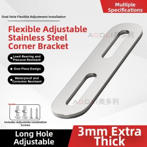 ciiemen | Adjustable Long Hole Stainless Steel Corner Bracket for Panel Fixing and Support