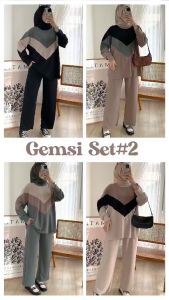 Setelan Wanita Jumbo Gemsi: Baju Kerja & Casual