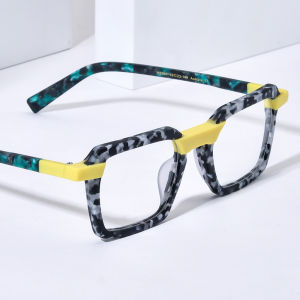 HEPIDEM Acetate Glasses Frame Men 2025 New Retro Square Rhomboid Eyeglasses Women Brand Design Nerd Vintage Spectacles Optical Eyewear 9381