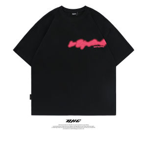 เสื้อยืดคู่รักคอตตอนหลวมแขนสั้นฤดูร้อน ทรงหลวม สไตล์ลำลอง เสื้อผ้าสำหรับเยาวชนอายุ 18-24 ปี ปกติ