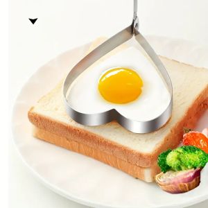 1/5pcs Stainless Steel Omelette Maker Heart Shaped Fried Egg Maker Breakfast Baking Model Mould Cooking Tools