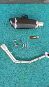 Adv 160 stainless elbow on Akrapovic Hexatip with silencer