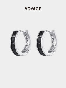 ZHENGZHAO | S925 Silver Black Ear Hoop