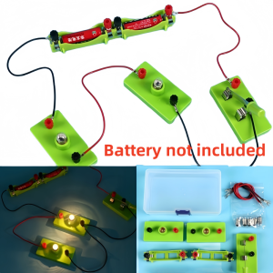 Basic Circuit Electricity Learning Kit DIY Physics Children Educational Manual Toys STEM Experiment Hands-On Ability Tools Gifts