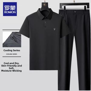 ROMON | Cool Ice Silk Mens Summer Casual Set