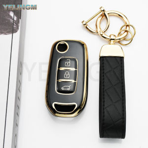 Soft TPU Car Flip Key Auto Shell Fob For Renault Kadjar Captur Megane Sandero Stepway Logan Clio 5 Arkana Case Cover Keychain
