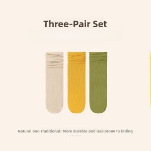 Miiow | Catwoman No-Show Socks Womens Spring Autumn Mid-Calf Anti-Odor Antibacterial Slip-Resistant Long Socks Match With Slippers