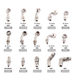 AN3 Motorcycle Motor Bike Hydraulic Brake Oil Hose Line Banjo Fitting m10x1 stainless Steel 10mm New
