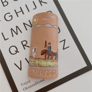 Travel Souvenir Magnetic Stickers Creative Cultural Resin Landmark Scenic Spot Refrigerator Stickers for All Countries