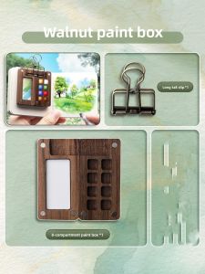Mini Portable 24 Grids Student Watercolor Paint Palette Set