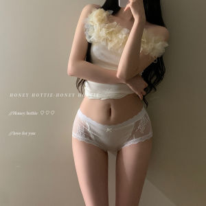 Sweet Ballet Low Waist Cotton Lingerie Womens Underwear Floral Edge Breathable Comfortable Nylon Triangle Panties
