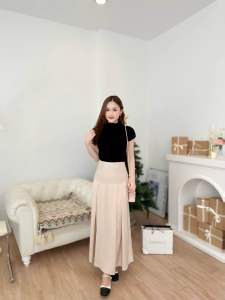 Chân váy tuyết Nhung thái xếp ly cao cấp Ms