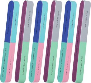 Lulaa | 1/5Pcs Nail File Seven Sided Polishing Tools Manicure Pedicure Professional Files Nail Art Sanding Buffer Block Nail Tools
