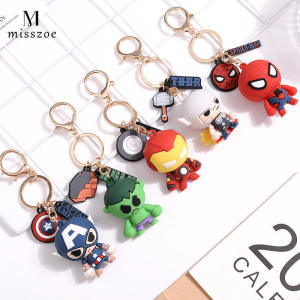 Avengers keychain cute cartoon character anime peripheral creative design doll pendant bag accessories gift for friends