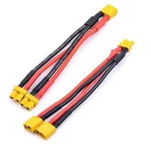 Cáp Song Song XT30 Cái/đực 18AWG 10CM Dạng Y Dùng Cho Pin Xe RC - Dây Sạc Pin Cao Su Cho Đồ Chơi Điều Khiển Từ Xa