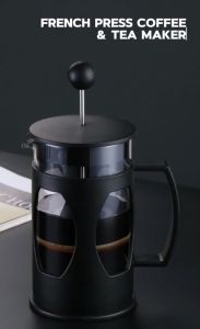 LOCAUPIN Premium French Press Coffee & Tea Maker with Heat-Resistant Borosilicate Glass and Stainless Steel Filter