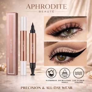 O.TWO.O Stamp Eyeliner Black Double Head Waterproof Eyeliner Pencil Eye Makeup