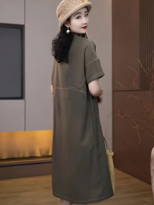 Fashionable Loose Womens Dress Elegant Beautiful Spring Summer 2025 New Arrival Korean Style Short Sleeve Wrap Dress
