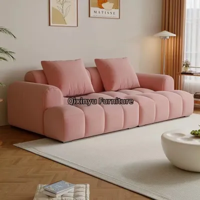 Creamy Cloud Design Sofa for Small Apartment