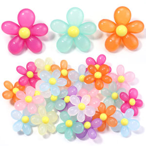 10pcs/lot Cartoon Flower Acrylic Beads 39X40mm Sun Flower Beads For DIY Jewelry Making Bracelet Necklace Keychain Headwear
