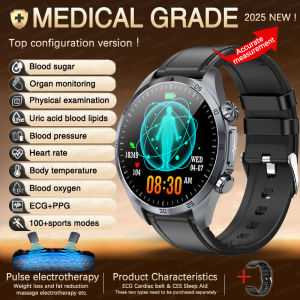 2025 New Medical Grade Women Smart Watch Men Laser Treatment Three High ECG+PPG Temperature BT Call Health smartwatch