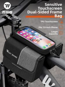 West Biking | Touchscreen Bilateral Top Tube Bag TPU
