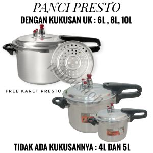 Panci presto masak cepat presto hemat gas pressure cooker alumunium