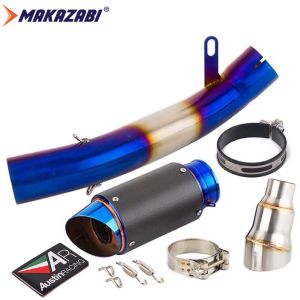 5นิ้ว 63มม สำหรับ HONDA CB650F (2014-2023), CBR650F (2019-2023), CBR650R (2019-2023) ระบบไอเสียมอเตอร์ไซค์ท่อเชื่อมกลาง 2 กลาง ไอเสียหนี และ 650R คาร์บอนไฟเบอร์ Motify Exhuast