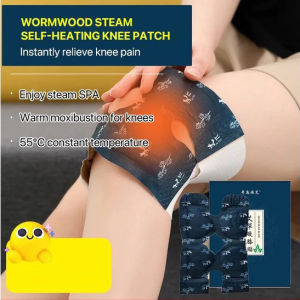 Wormwood Steam Moxibustion Self-Heating Knee Patch Relieve Fatigue Soreness Patch Pain Relief For Leg Knee Self Heating Warming Meridians Patches Plaster