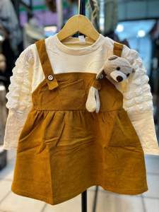 TERBARU BAJU DRES ANAK PEREMPUAN/DRES IMPORT KOREA ANAK TANGAN BALON JAGUNG FREE BONEKA USIA 6 BULAN SAMPAI 3TAHUN