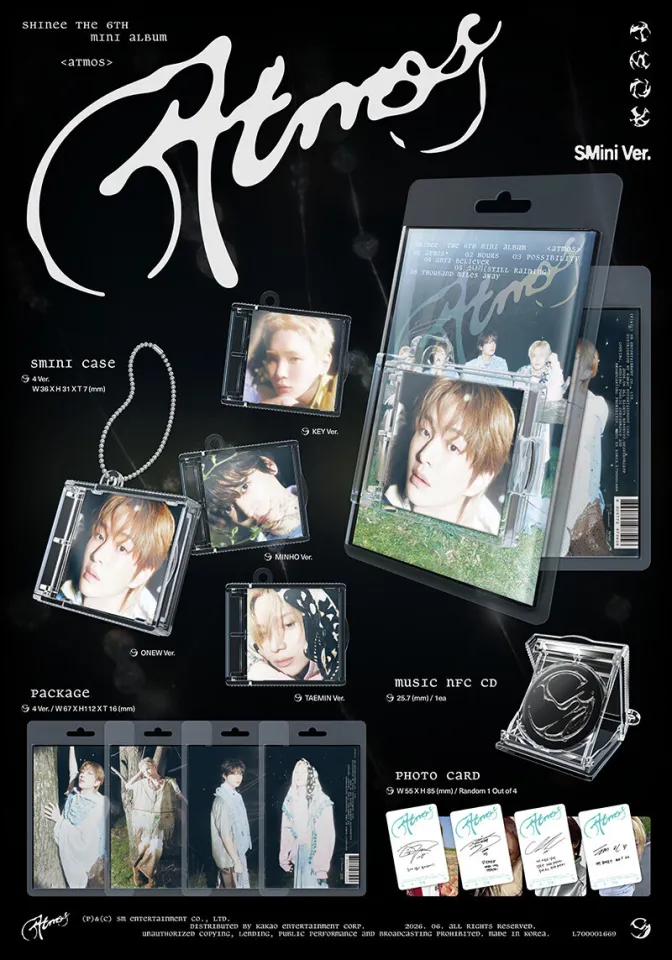 Set (Smini Ver. 4 Types) Shinee - Atmos (6Th Mini Album) | Lazada