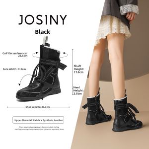 Josiny | Light Vintage Versatile Fall New Western Boots Martin Style