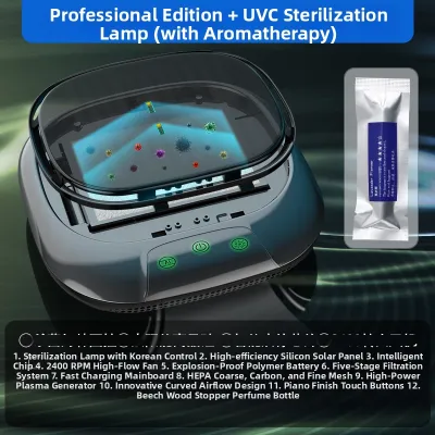 purun | Solar Ionic Odor Eliminator Car Air Purifier